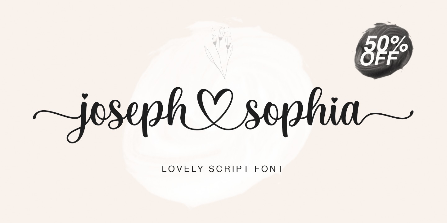 Przykładowa czcionka Joseph Sophia #2
